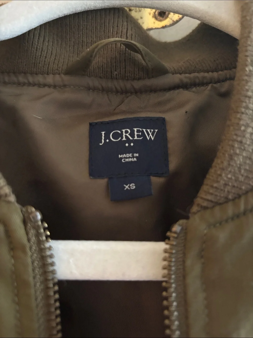 J. Crew Olive Green Flight-Style Bomber Jacket